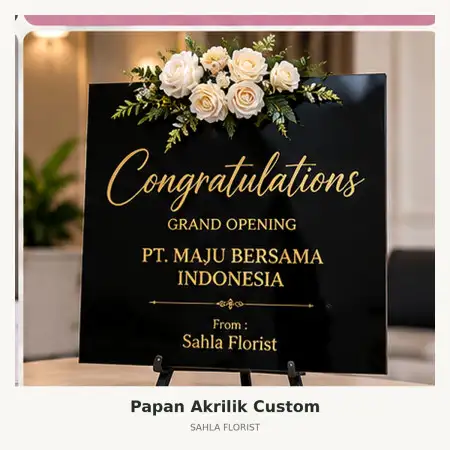 Papan Bunga Akrilik Mergangsan